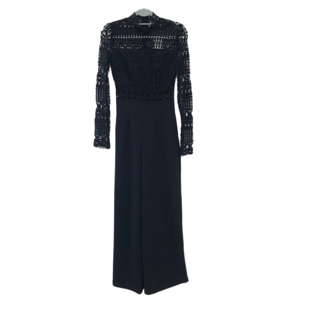 Love X Design Navy Lace Bodice Jumpsuit